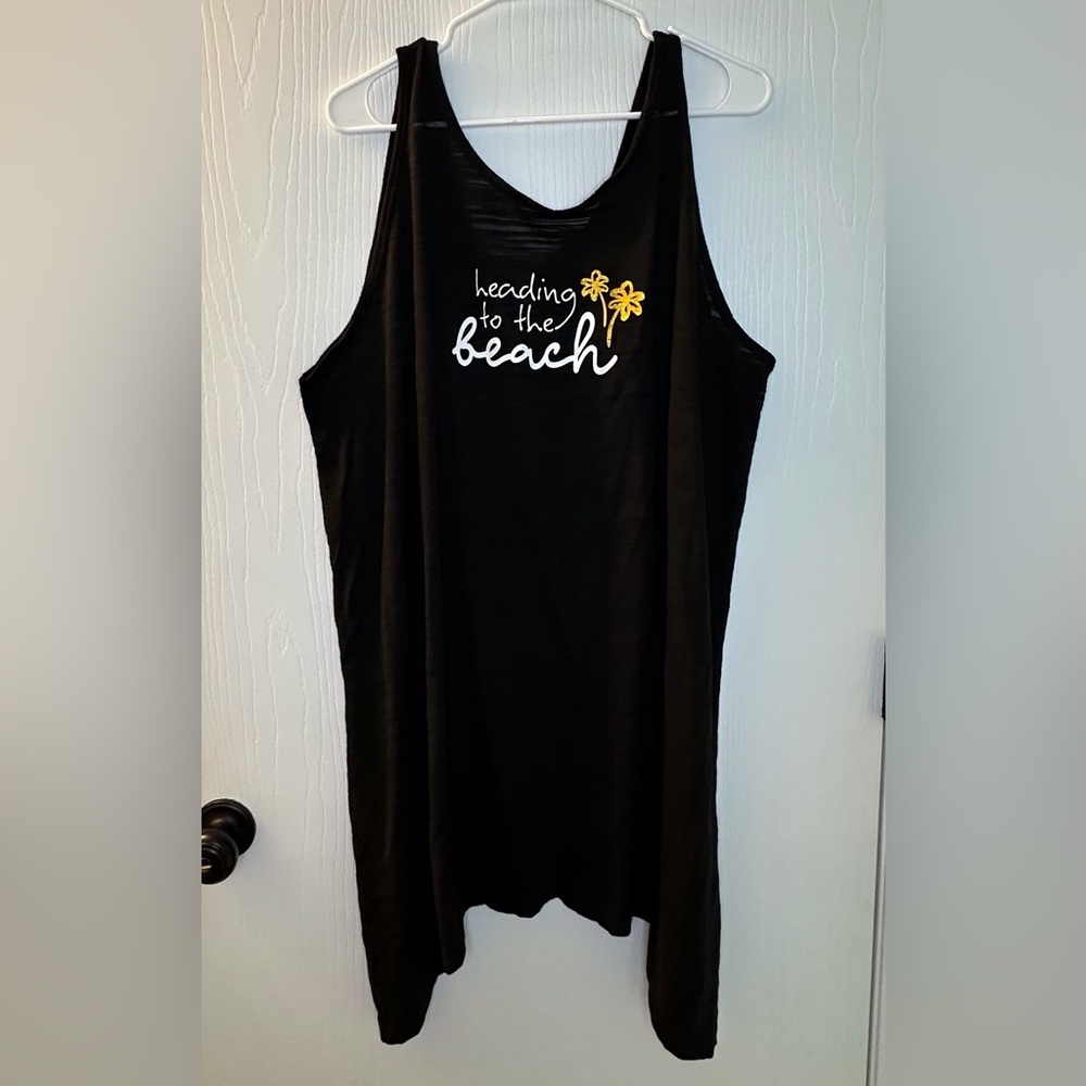 Wave Zone black sleeveless swim beach pool coverup‎ women’s 2x/3x